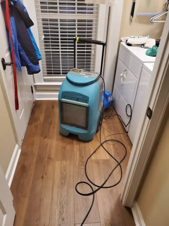 Commercial dehumidifier deployed for Flood Damage Cleanup in Crandall